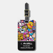 Erdnüsse | Mixtape Patch Pattern Gepäckanhänger (Vorderseite vertikal)