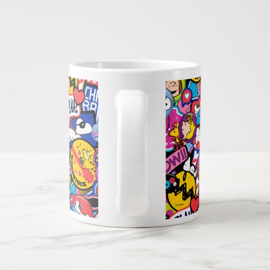 Erdnüsse | Mixtape Patch Pattern Jumbo-Tasse (Rückseite)