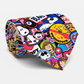 Erdnüsse | Mixtape Patch Pattern Krawatte (Gerollt)