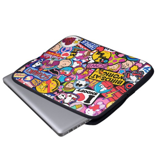 Erdnüsse | Mixtape Patch Pattern Laptopschutzhülle (Vorne Knopf)