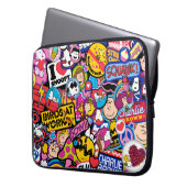 Erdnüsse | Mixtape Patch Pattern Laptopschutzhülle (Vorderseite Links)
