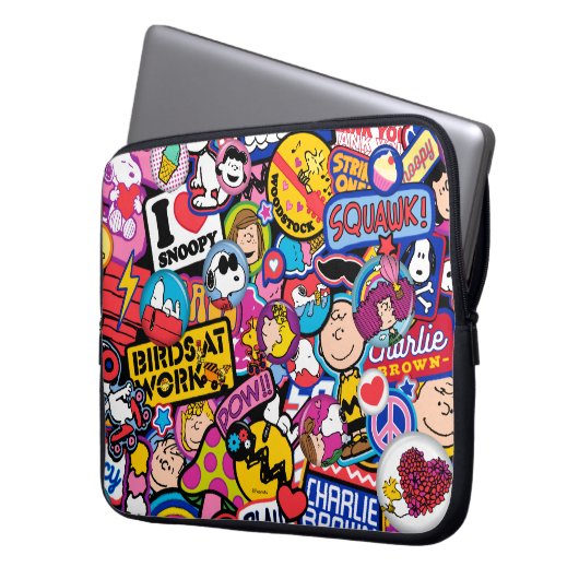 Erdnüsse | Mixtape Patch Pattern Laptopschutzhülle (Vorderseite Links)