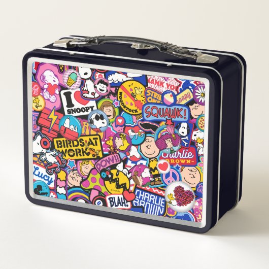 Erdnüsse | Mixtape Patch Pattern Metall Brotdose (Rückseite)