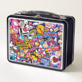 Erdnüsse | Mixtape Patch Pattern Metall Brotdose (Vorderseite)