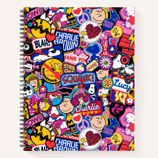 Erdnüsse | Mixtape Patch Pattern Notizblock (Vorderseite)