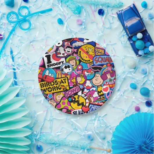 Erdnüsse | Mixtape Patch Pattern Pappteller (Party)