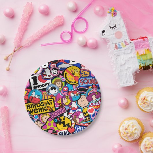 Erdnüsse | Mixtape Patch Pattern Pappteller (Party)