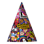 Erdnüsse | Mixtape Patch Pattern Partyhütchen (Vorderseite)