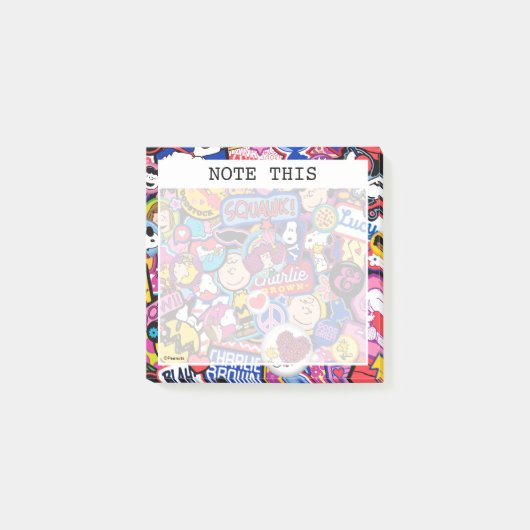 Erdnüsse | Mixtape Patch Pattern Post-it Klebezettel (Vorderseite)