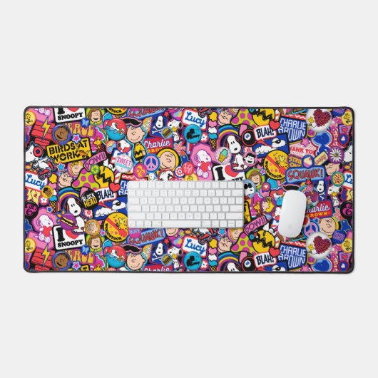 Erdnüsse | Mixtape Patch Pattern Schreibtischunterlage (Tastatur & Maus)