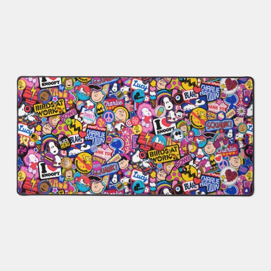 Erdnüsse | Mixtape Patch Pattern Schreibtischunterlage (Vorderseite)