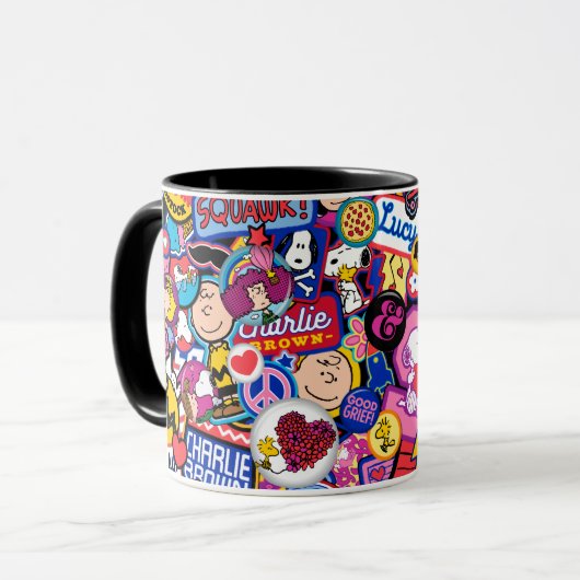 Erdnüsse | Mixtape Patch Pattern Tasse (Vorderseite Links)