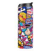 Erdnüsse | Mixtape Patch Pattern Thermosbecher (Nach links gedreht)