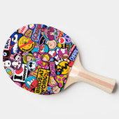 Erdnüsse | Mixtape Patch Pattern Tischtennis Schläger (Seitenansicht)