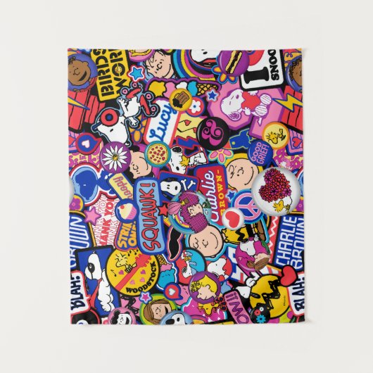 Erdnüsse | Mixtape Patch Pattern Wandteppich (Vorderseite)