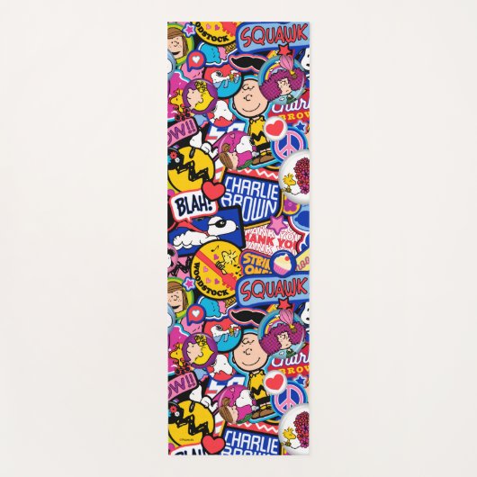 Erdnüsse | Mixtape Patch Pattern Yogamatte (Vorderseite)