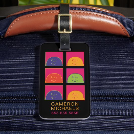 Erdnüsse | Moderne Pop Art ist Charlie Brown Gepäckanhänger (Vorderseite Insitu 2)