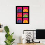 Erdnüsse | Moderne Pop Art ist Charlie Brown Poster<br><div class="desc">Karo in diesem farbenfrohen Pop Art Peanuts Design mit Charlie Brown.</div>