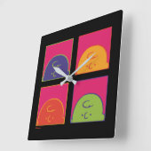 Erdnüsse | Moderne Pop Art ist Charlie Brown Quadratische Wanduhr (Winkel)