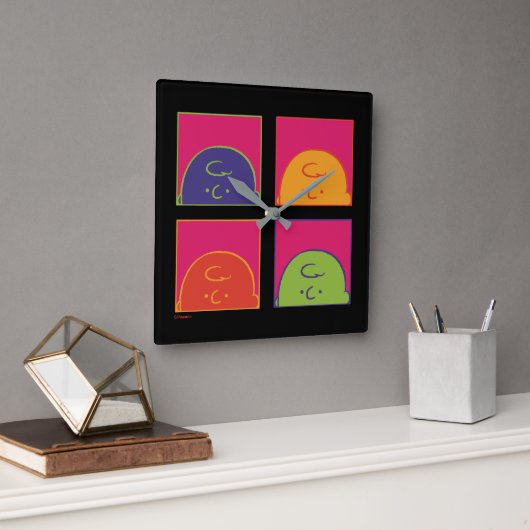 Erdnüsse | Moderne Pop Art ist Charlie Brown Quadratische Wanduhr (Büro)