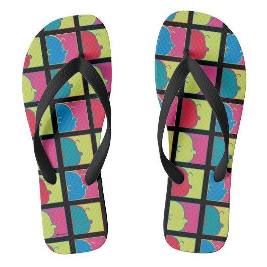 Erdnüsse | Moderner Pop Art Charlie Brown Badesandalen (Fußbett)