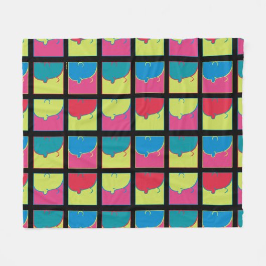 Erdnüsse | Moderner Pop Art Charlie Brown Fleecedecke (Vorderseite (Horizontal))