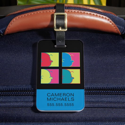 Erdnüsse | Moderner Pop Art Charlie Brown Gepäckanhänger (Vorderseite Insitu 2)