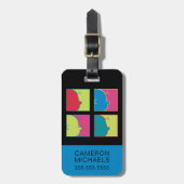 Erdnüsse | Moderner Pop Art Charlie Brown Gepäckanhänger (Vorderseite vertikal)