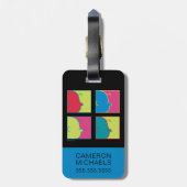 Erdnüsse | Moderner Pop Art Charlie Brown Gepäckanhänger (Rückseite vertikal)