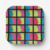 Erdnüsse | Moderner Pop Art Charlie Brown Pappteller (Vorderseite)