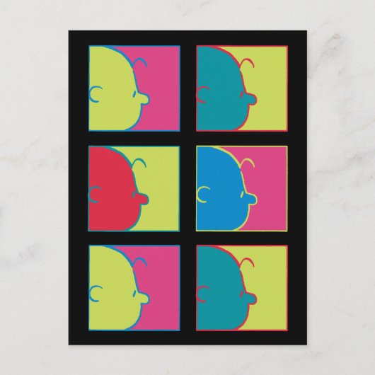 Erdnüsse | Moderner Pop Art Charlie Brown Postkarte (Vorderseite)