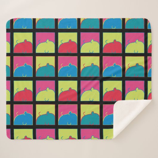 Erdnüsse | Moderner Pop Art Charlie Brown Sherpadecke (Vorderseite (Horizontal))