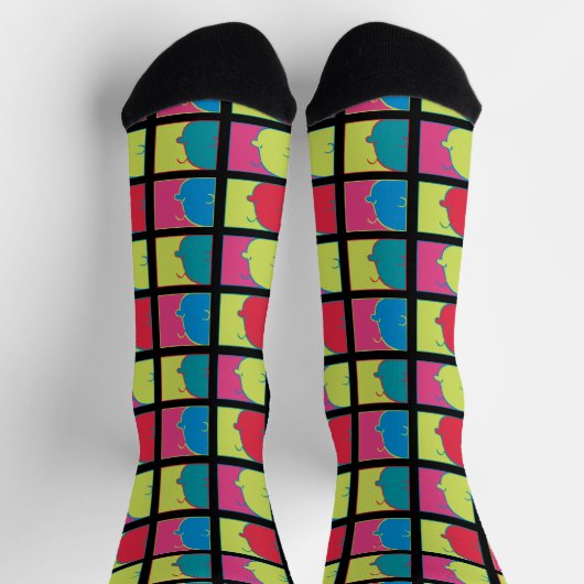 Erdnüsse | Moderner Pop Art Charlie Brown Socken (Oben)