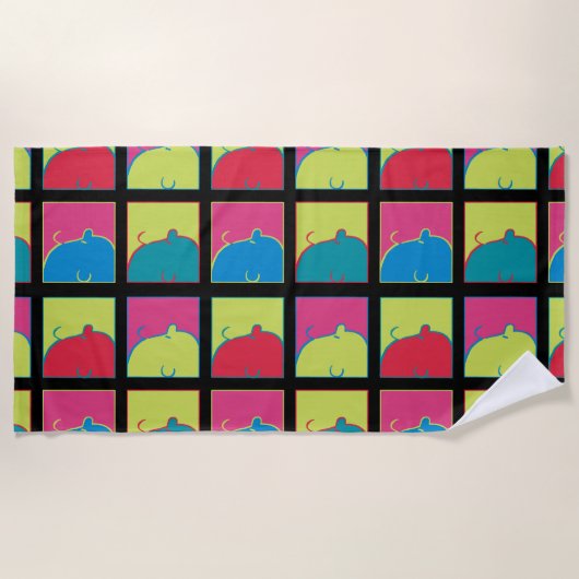 Erdnüsse | Moderner Pop Art Charlie Brown Strandtuch (Vorderseite)