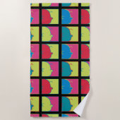 Erdnüsse | Moderner Pop Art Charlie Brown Strandtuch (Vorderseite)