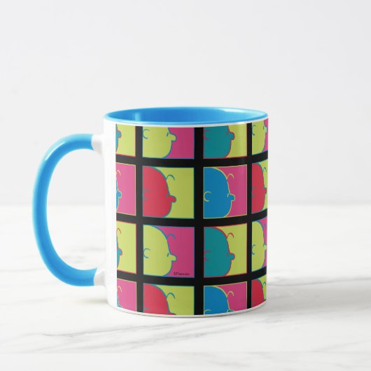 Erdnüsse | Moderner Pop Art Charlie Brown Tasse (Links)