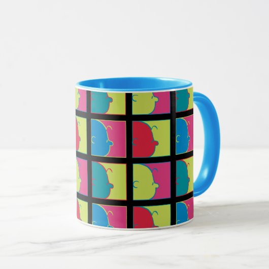 Erdnüsse | Moderner Pop Art Charlie Brown Tasse (VorderseiteRechts)