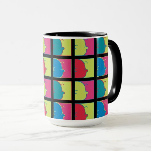 Erdnüsse | Moderner Pop Art Charlie Brown Tasse (VorderseiteRechts)