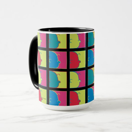 Erdnüsse | Moderner Pop Art Charlie Brown Tasse (Vorderseite Links)