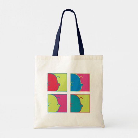 Erdnüsse | Moderner Pop Art Charlie Brown Tragetasche (Rückseite)