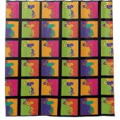Erdnüsse | Moderner Pop Art Snoopy Duschvorhang (Vorderseite)
