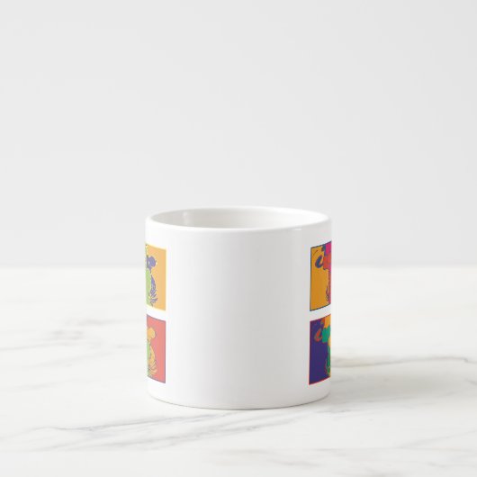 Erdnüsse | Moderner Pop Art Snoopy Espressotasse (Vorderseite)