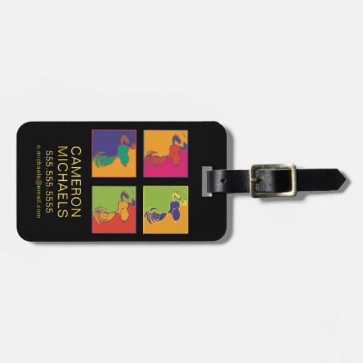 Erdnüsse | Moderner Pop Art Snoopy Gepäckanhänger (Vorderseite horizontal)