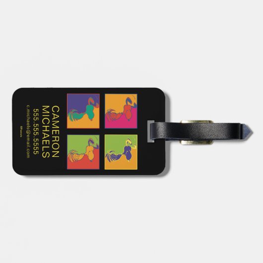 Erdnüsse | Moderner Pop Art Snoopy Gepäckanhänger (Rückseite horizontal)