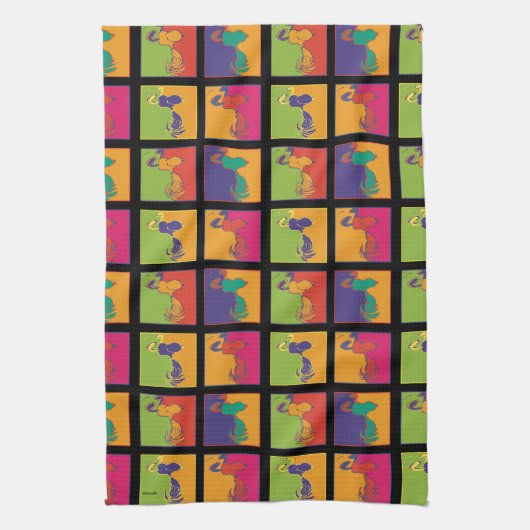 Erdnüsse | Moderner Pop Art Snoopy Geschirrtuch (Vertikal)