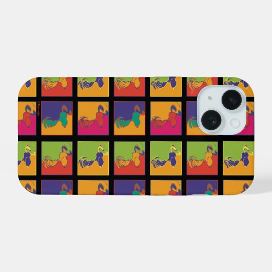 Erdnüsse | Moderner Pop Art Snoopy iPhone 15 Hülle (Rückseite (Horizontal))