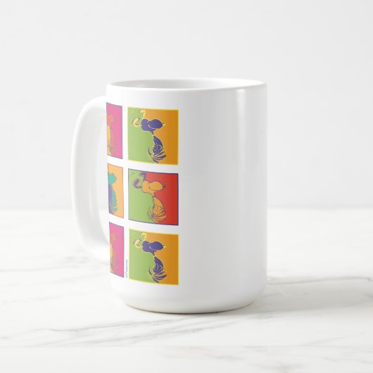 Erdnüsse | Moderner Pop Art Snoopy Kaffeetasse (Vorderseite Links)