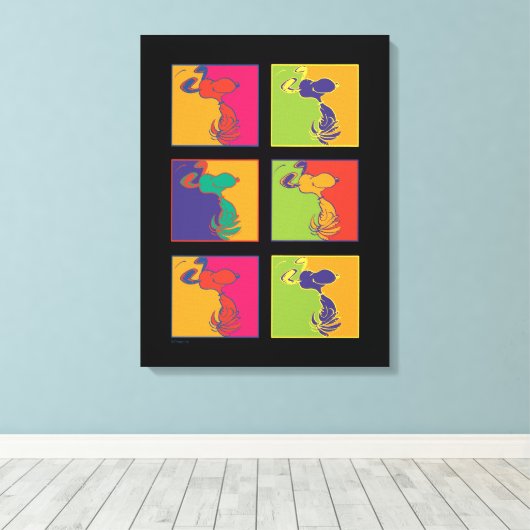 Erdnüsse | Moderner Pop Art Snoopy Leinwanddruck (Insitu (Holzboden))