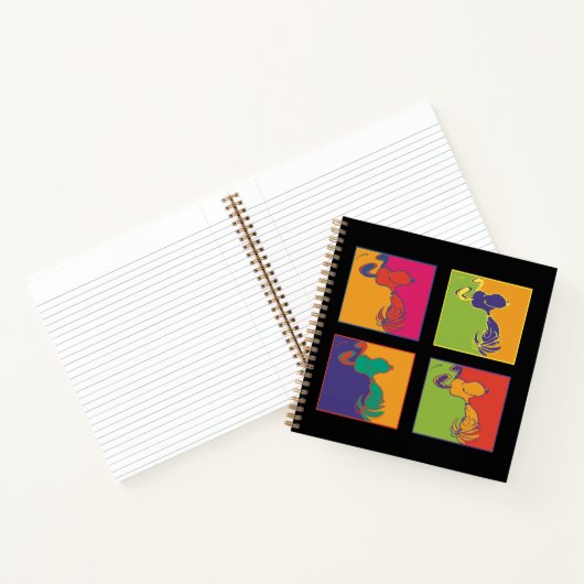 Erdnüsse | Moderner Pop Art Snoopy Notizblock (Innenseite)