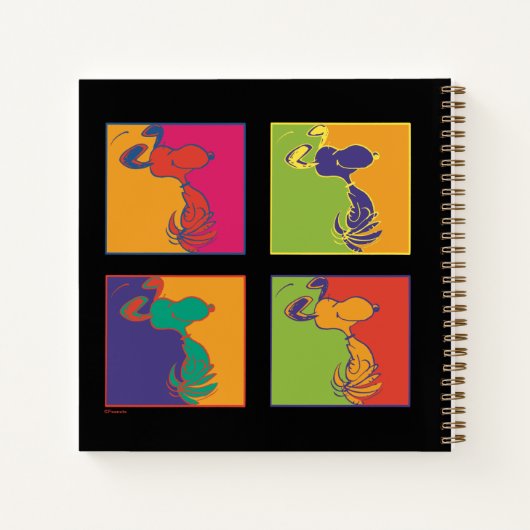 Erdnüsse | Moderner Pop Art Snoopy Notizblock (Rückseite)